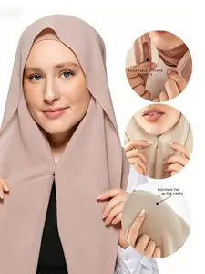 Women's Hooded Hijab, Fashionable Comfortable Headscarf, Daily Wear, Magnetic Hat Set, Multifunctional Muslim Accessories