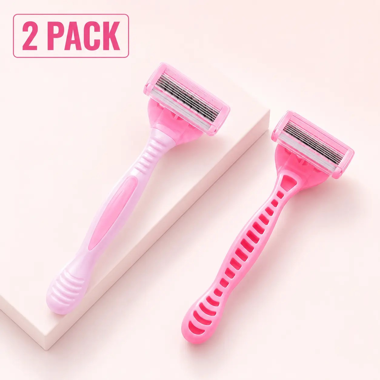 2 Pack Women’s Manual Razors, 6-Layer Shaving Razor with Anti-Slip Handle for Body Hair Removal & Daily Grooming,halloween,sticky,foam