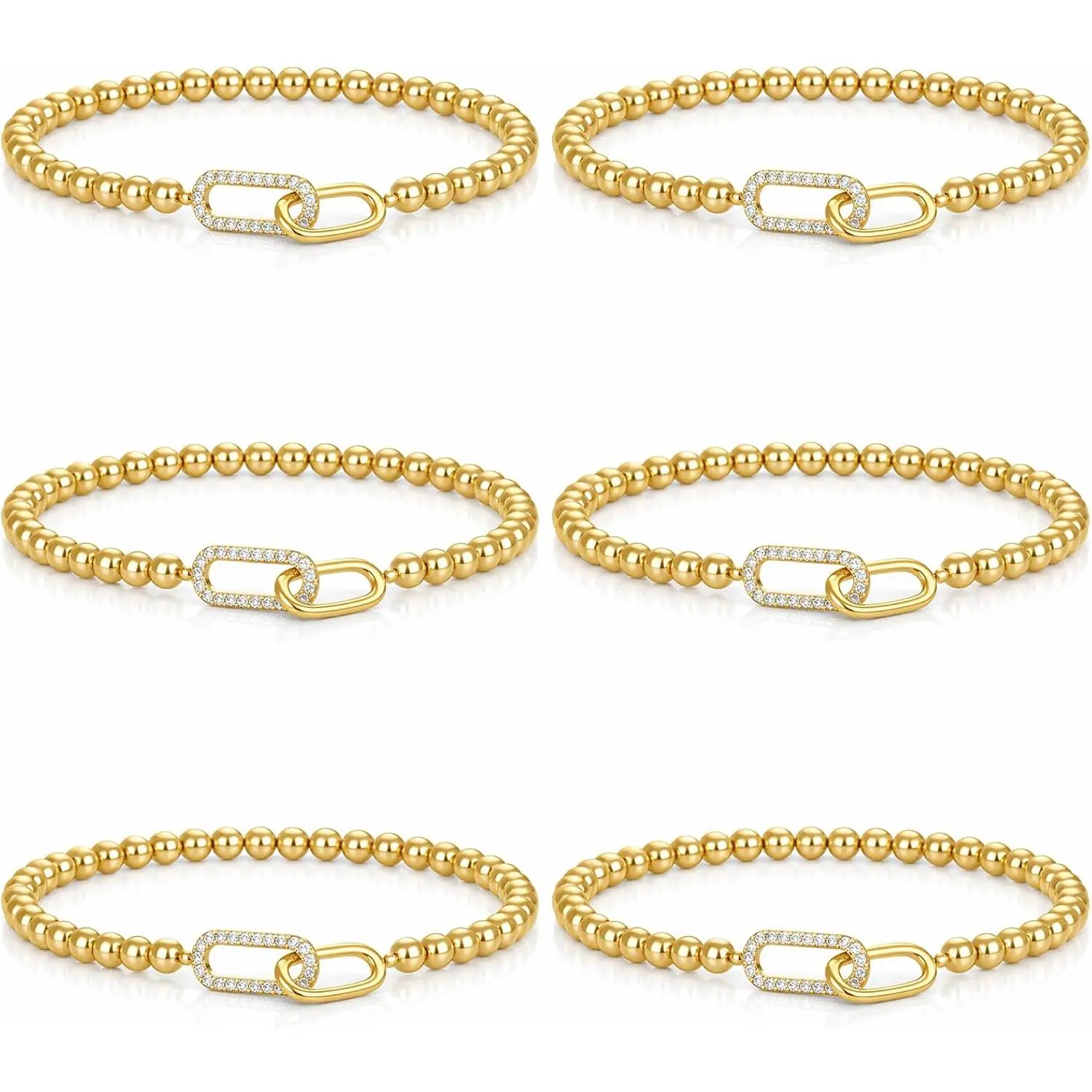 6 count Bridesmaid Bracelets  Bridesmaid Gifts Adjustable Bracelets for Wedding Day Bridal Party Favor