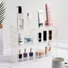3-Tier Acrylic Tabletop Display Shelf, Clear Display Stand, Sturdy Shelves for Toy, Makeup, Perfume, Spice