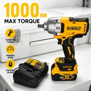 DeWalt DCF900 20V Max XR Brushless Impact Wrench, 1/2" Hog Ring Anvil, High Torque, Lithium-Ion Battery, Charger, Professional-Grade for DIY (Brushless Technology Included)