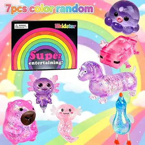 7 Cute Animal Squeezing Toys, Party Gifts, Soft and Cute Animal Toys, Birthday Gift Bag Fillers, Candy Bag Fillers, Classroom Prizes, Easter Basket Fillers, Multiple Styles - Random Colors
