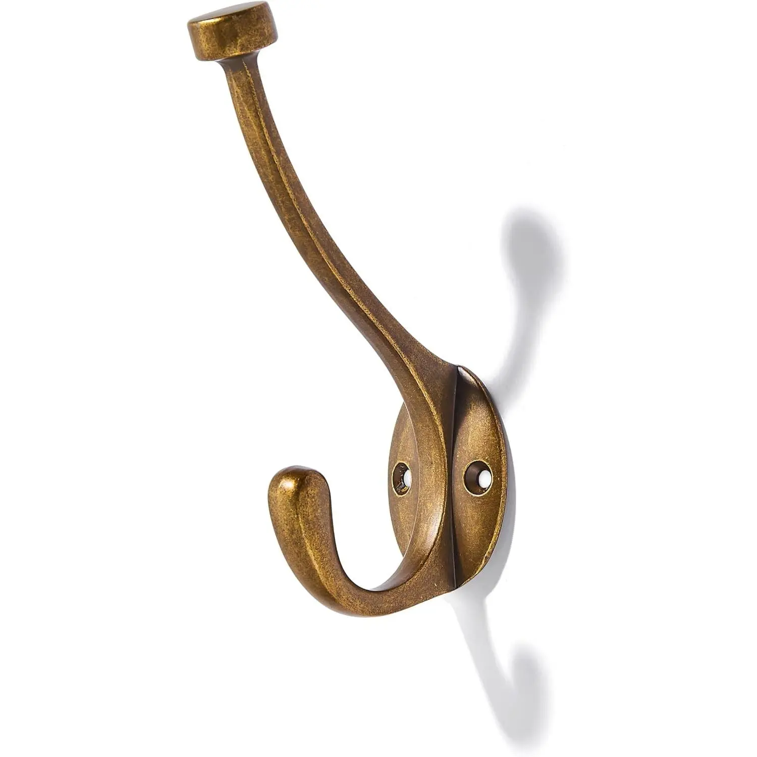 khtumeware The 3 Pack 5-1/2 inch Antique Brass Coat Hook zinc Alloy mudroom Hooks is Suitable for bathrooms, Behind Doors, bedrooms, and is a Towel Robe Hooks for Both Household and Commercial use