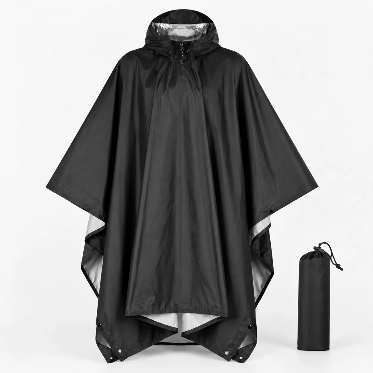 Multifunctional Three-In-One Adult Raincoat Cape, Outdoor Waterproof Poncho, Polyester Portable Hiking Camping Rainwear, Daily Commute Cycling Trekking Fishing