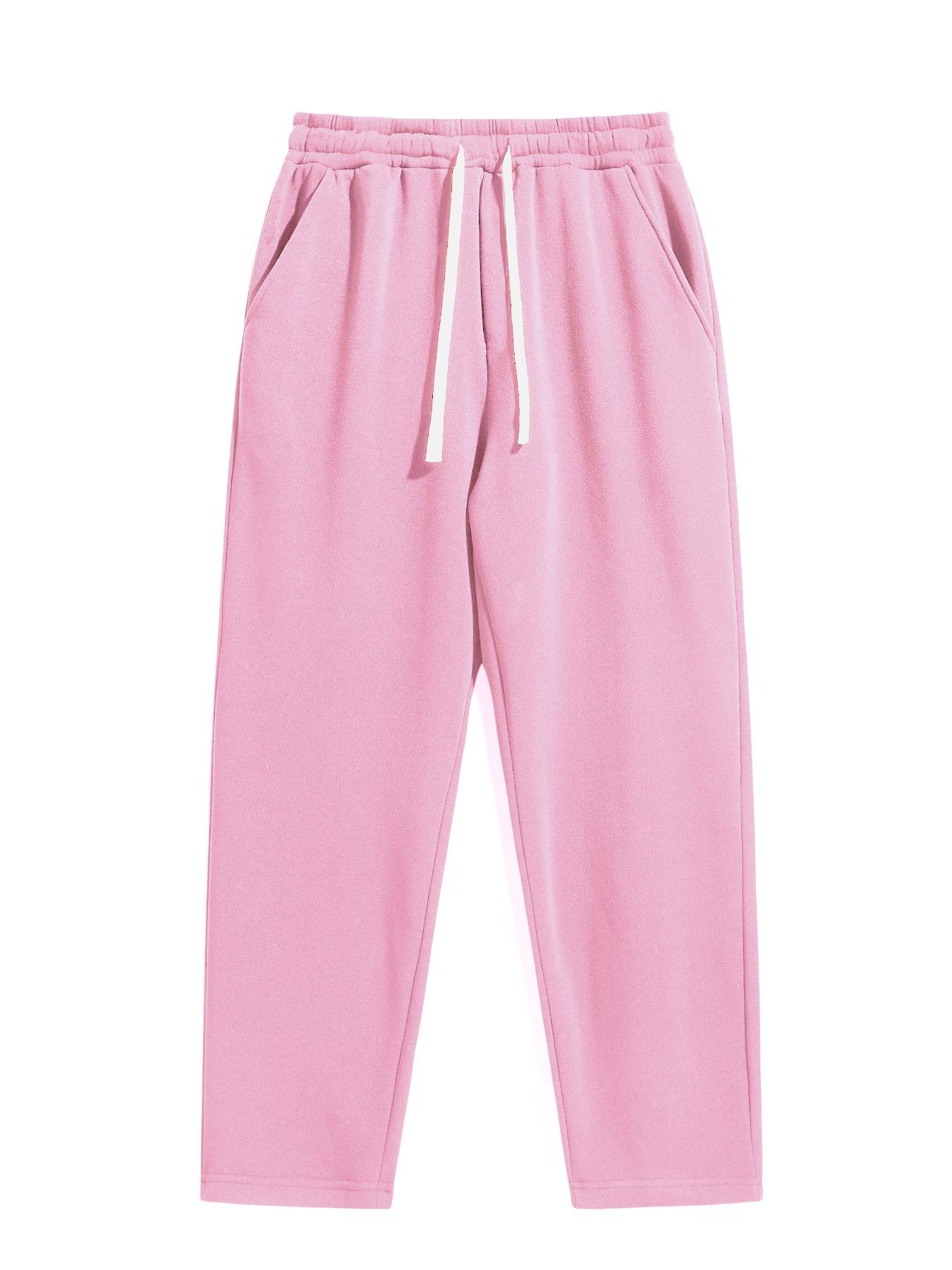 Men's Drawstring Waist Sweatpants, Athleisure Style Regular Fit Pants with Pockets for Fall & Winter, Casual Men's Trousers, Sports Bottoms