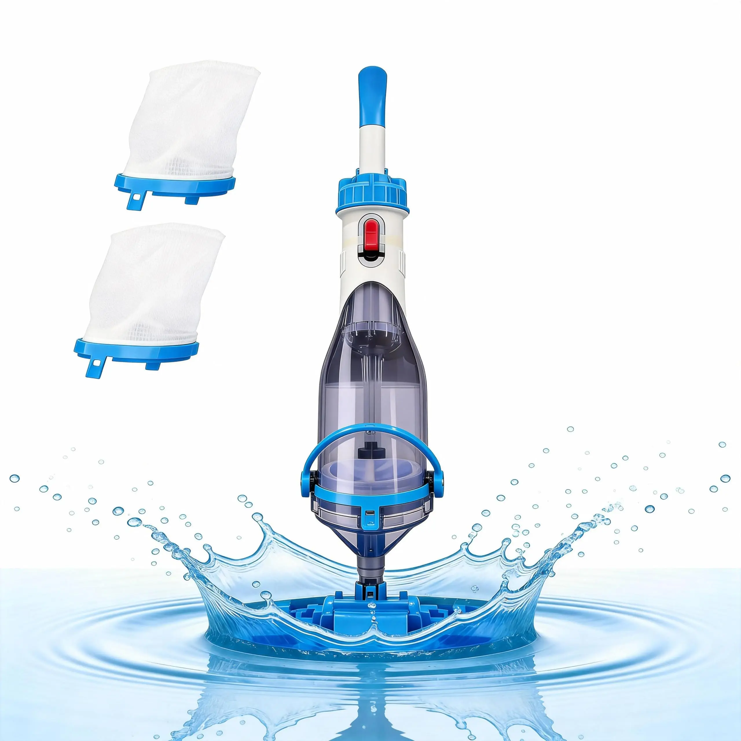 Garvee Cordless Handheld Pool Vacuum with Telescopic Pole, Powerful Suction up to 19.8 GPM, 60 Min Runtime, Dual-Filter System for Efficient Cleaning of Above Ground and Inground Pools, Hot Tubs, and Spas