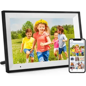 Digital Picture Frame 10.1 Inch Digital Photo Frame 32GB Storage, WiFi Picture Frame with1280x800 IPS Touch Screen, Auto-Rotate Photo Frame Share Your Photos and Videos via AiMOR App, Black
