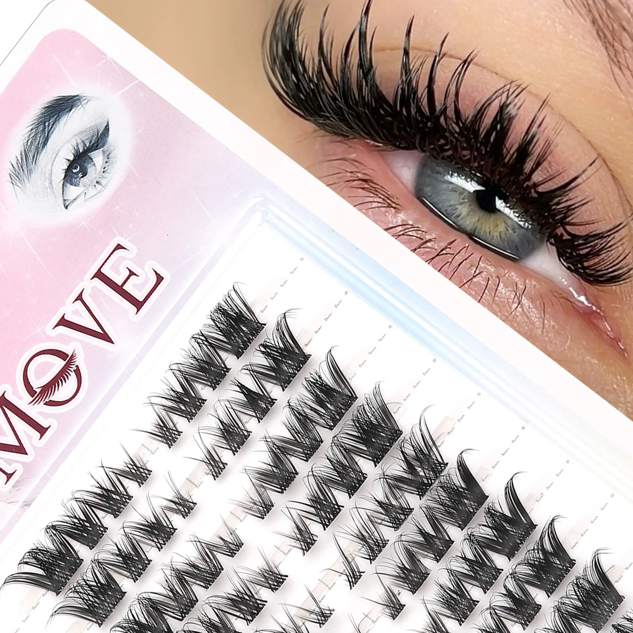 80 Pcs Japanese False Lashes, Lightweight Feather Design, Natural Curl, Enhances Eye Depth, Perfect for K-Beauty, Selfies, Daily Use