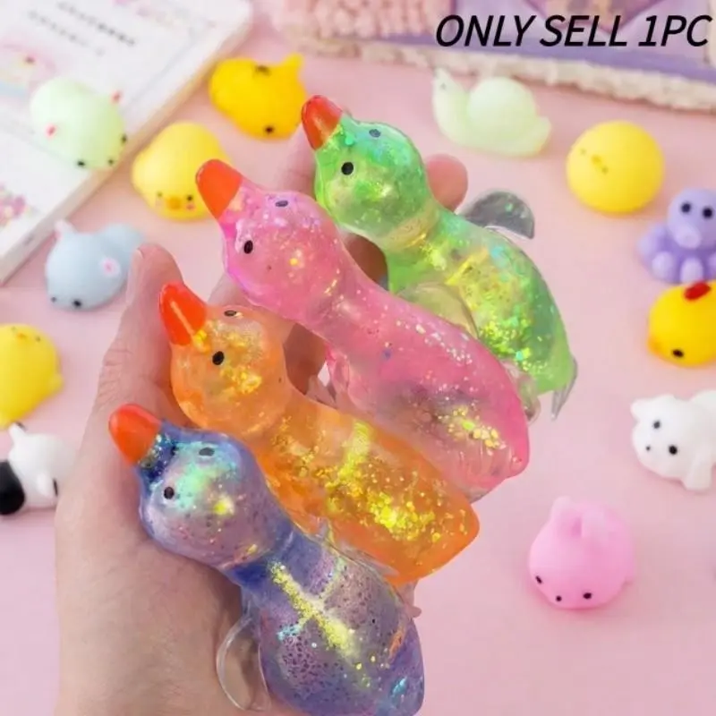 Glitter Crystal Animal Shaped Stress Relief Toy, Cute Squishy, Soft Slow Rebound, Cute Gift for All Ages, Perfect for Holidays and Birthdays, Squishies Slow Rising
