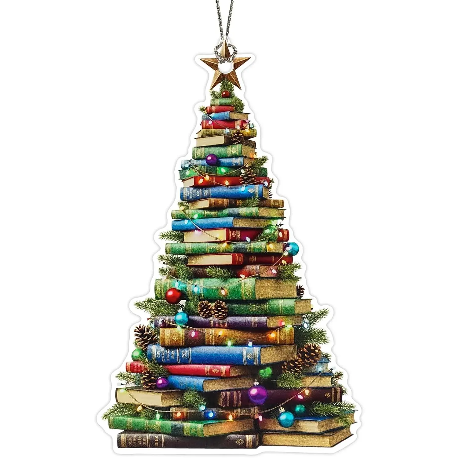 Book Ornament, Book Ornaments for Christmas Tree, Christmas Ornaments 2026,  Book Lover , Reading Decor for Tree, Literary Holiday Decoration,  for Readers, Teachers, Librarians
