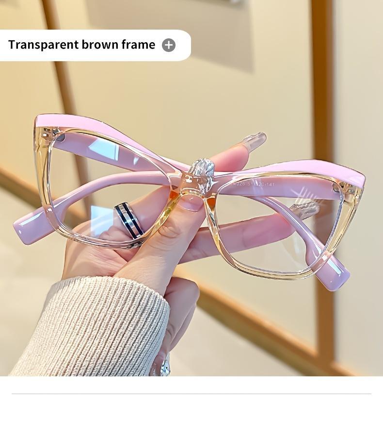Ultra-Light Cat-Eye Blue Light Glasses Transparent Pink & Clear PC Frames Anti-Eye Strain All-Day Comfort for Digital Life Ultra-Light Cat-Eye Blue Light Glasses Transparent Pink & Clear PC Frames Anti-Eye Strain All-Day Comfort for Digital Life