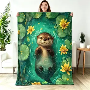 Cute Frog Blanket — A soft, warm, and cozy throw featuring a playful cartoon frog design. Crafted from comfortable flannel, this blanket is perfect for home decor, sofas, and bedrooms—making it an excellent gift for children, family, and friends.
