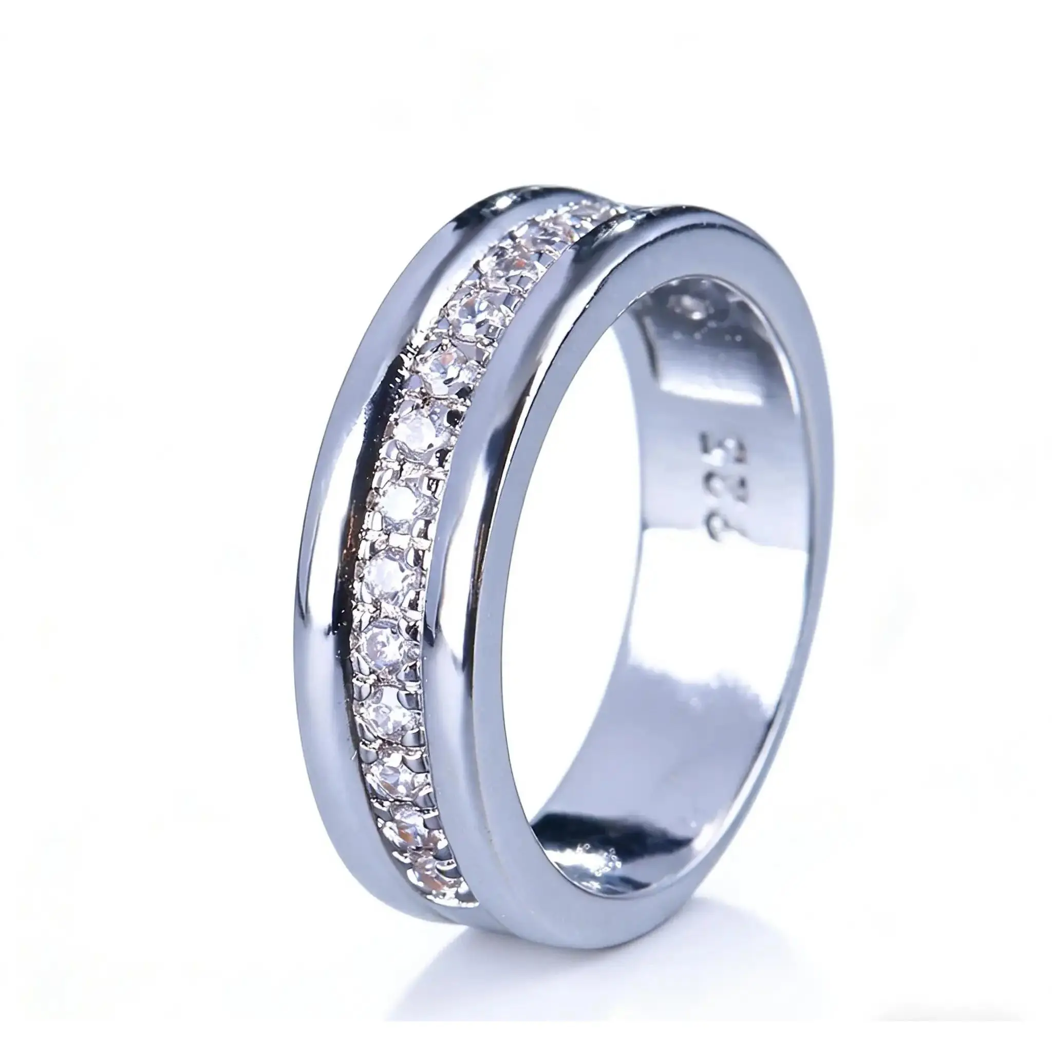 Elegant Artificial Zircon Cubic Zirconia Ring - Fashion Costume Jewelry for Wedding Anniversaries, Valentine’s Gifts & Daily Wear, Stackable Birthstone Ring with Summervibes Appeal, Artificial Zircon Ring