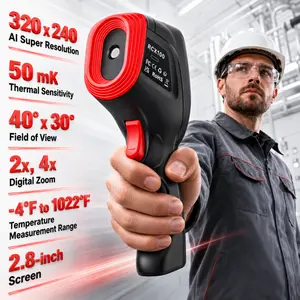 Handheld Thermal Imaging Camera 320x240 AI Super Resolution Handheld Infrared Thermal Imager 25Hz for HVAC Electrical Auto Home Inspection