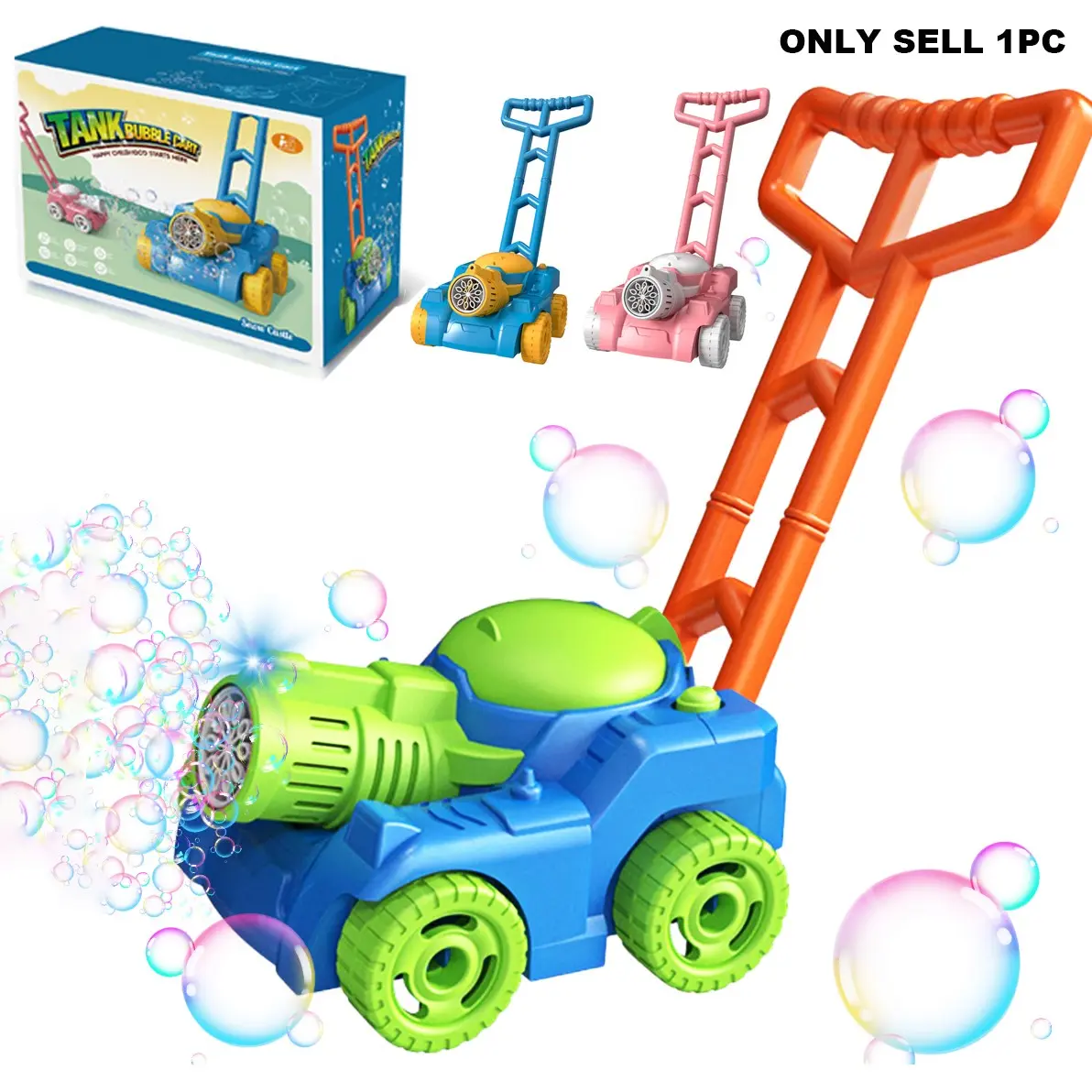 Automatic Tank Bubble Machine, Multifunction Bubble Maker, Toddler Bubble Machine, 1 Box Bubble Blower Toy with Bubble Concentrate, Outdoor Bubble Machine for Birthday Party & Outdoor Party