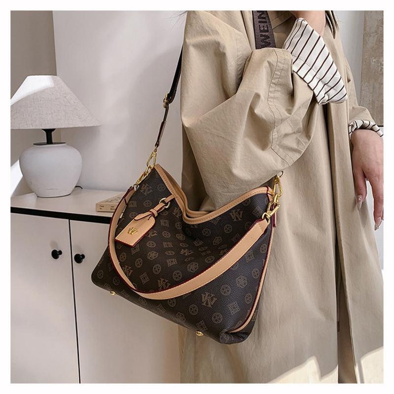 Mia Bag Shop High-end Fashion Large Capacity Tote Bag for Women 2025 New Vintage Print Commuter Shoulder Bag Crossbody Bag in PU Material for Daily Use 20 cm long, 20 cm wide, and 28 cm tall 20 cm long, 20 cm wide, and 28 cm tall