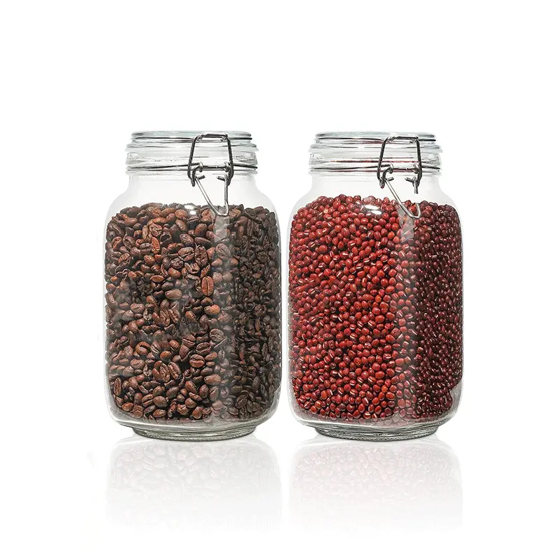 Lead-Free Glass Sealed Jar, Food-Grade Snap-On Storage Jar for Jam and Pickled Vegetables, Ideal Household Kitchen Storage Solution