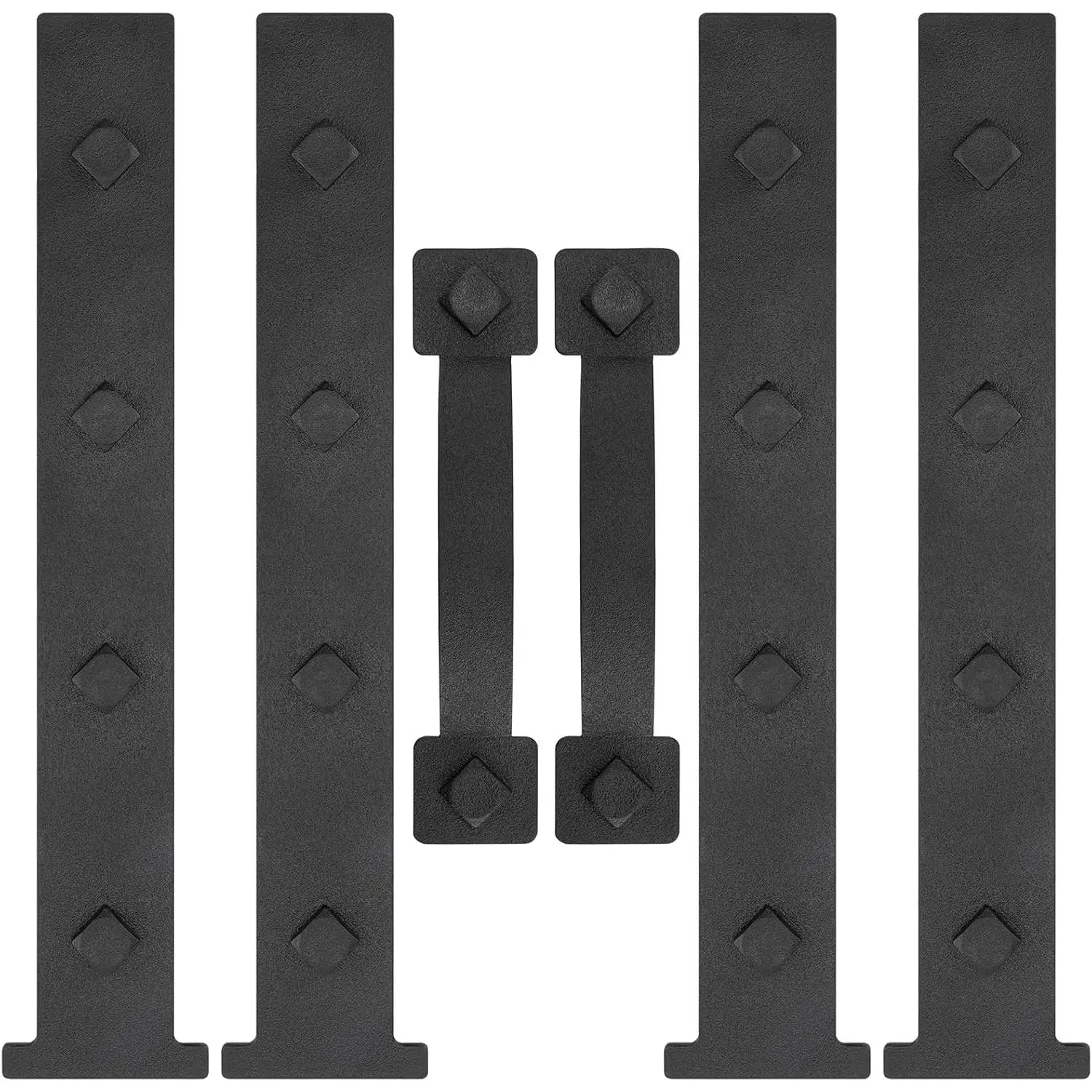 Decorative Garage Door Hinges Hardware Kit Attractive Curb Appeal Faux Hinges Handles Decor Hardware 1 Carriage Door Accents 4 Hinges + 2 Handles Black