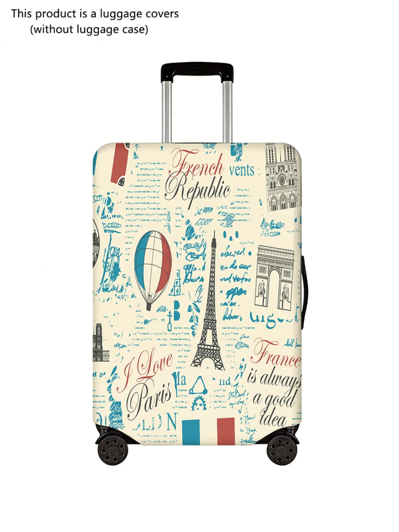 Travel Luggage Protector Case, Thick Dust Cover, Durable Elastic Material, Fits 18-32 Inch Suitcases, Business & Vacation Essential, Luggage Covers