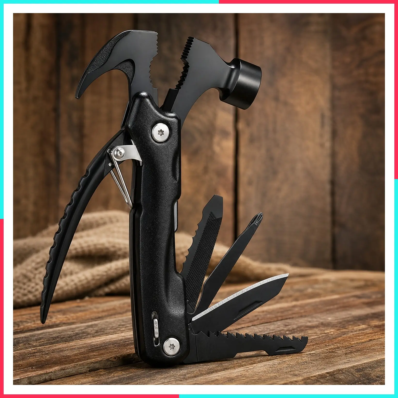12 in 1 Hammer Multitool, Gifts for Men, Stocking Stuffers
