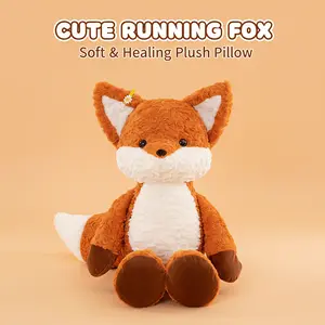 Cute Running Fox Plush Toy, Soft Pillow Stuffed Doll, Comfort Toy for Girls, Gift Exchange