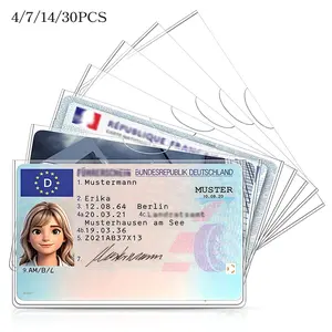 Social Security Card Protector, Durable Transparent Soft Plastic Card Holder, for Storing ID Cards/EHIC/Driving License/NHS Card/KV-Karte/SS Card, 4/7/14/30 pcs, Wear-Resistant