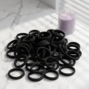 50/100 PCS Scrunchies for Women and Girls, High Elasticity Nylon Hair Ties for Ponytails, Vintage Elegant Style, All Seasons Casual Accessory-YY1