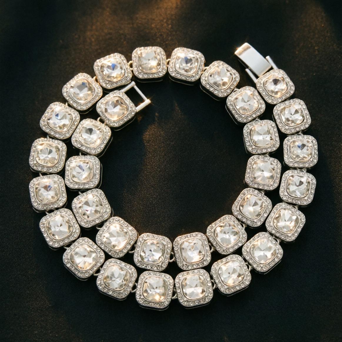 13MM Tennis Chain Necklace For Men Large Particles Moissanite Hip Hop Style Jewelry Accessories Luxury Iced Out Male Gift