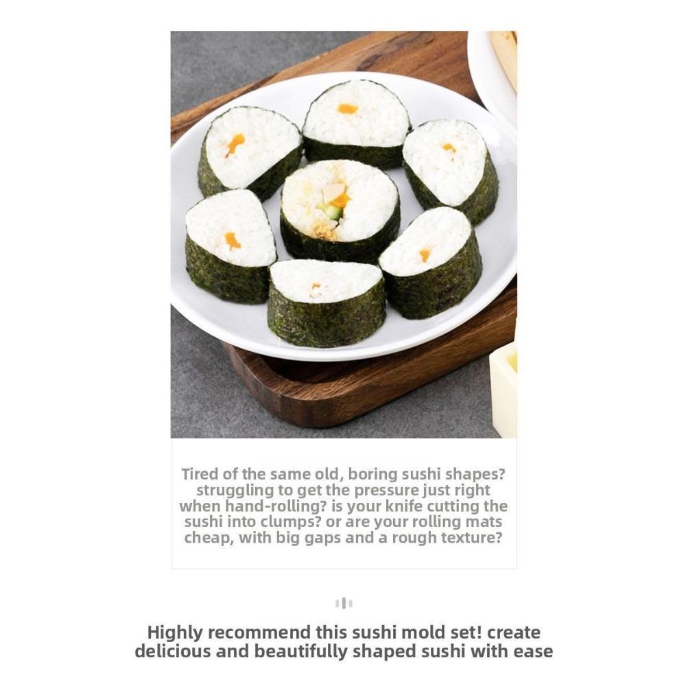 Sushi Mold Household Sushi Tool Set, Seaweed Rice Roll Maker & Nori Easy Sushi Kit, Complete Set for Home Cooking