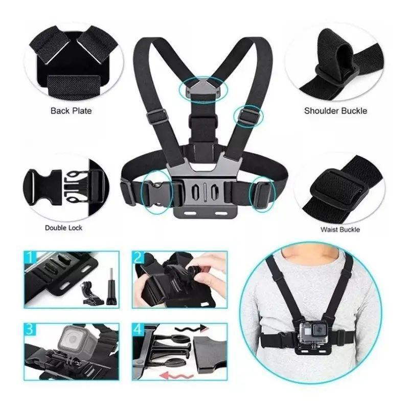 Phone Holder, Action Camera Strap Set with Phone Clip, Durable Smartphone Accessories, Durable Adjustable Fixing Mount for Gopro/Phone/Osmo Action, Sports Camera Accessories, Gift for Boyfriend, Back to School Supplies, Men's Gadgets, Holiday Essentials