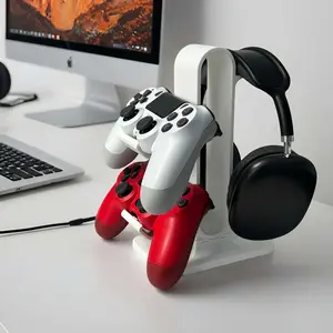 Headphone and Controller Stand, Desktop Organizer Holder, Convenient Storage Solution, Perfect for Gaming and Office Use