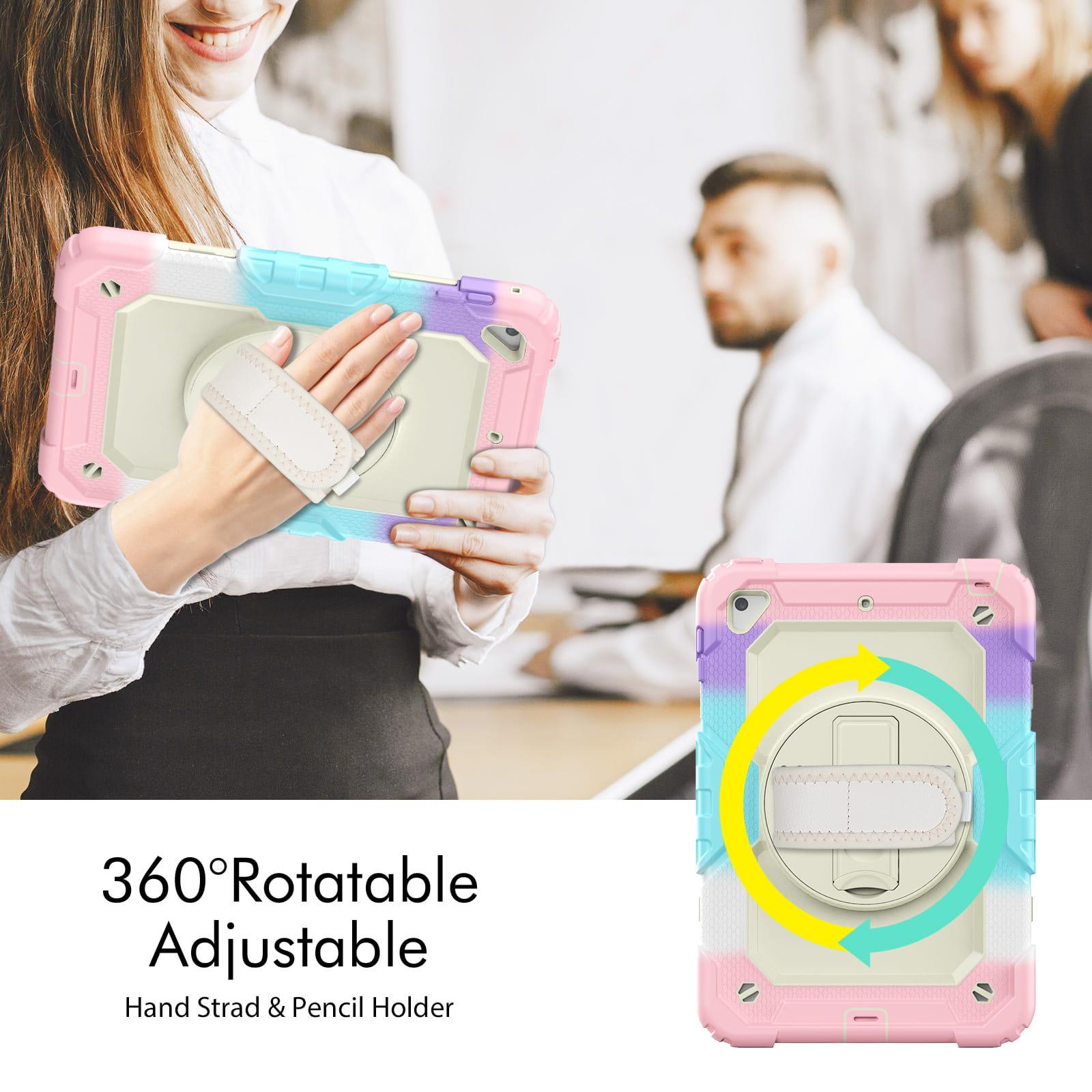 Shockproof Tablet Case with Shoulder Strap, Adjustable Stand Tablet Cover, Drop-proof Tablet Protective Cover Compatible with iPad Mini 4/5