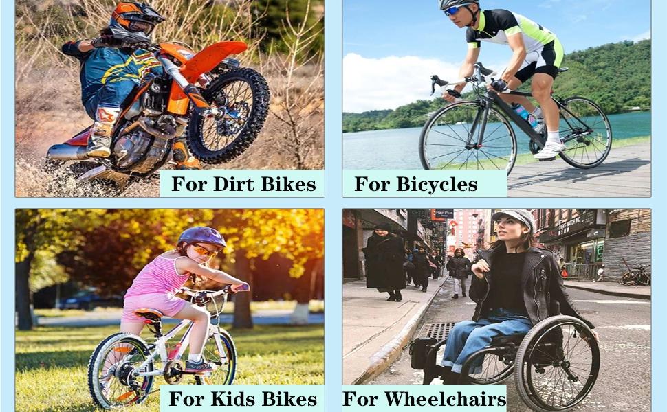 Spoke Skins Spoke Covers: 8-21 inch Rims Protector & Decoration for Dirt Bike | Bike | Bicycle | Wheelchair | Motorcycle - 72Pcs