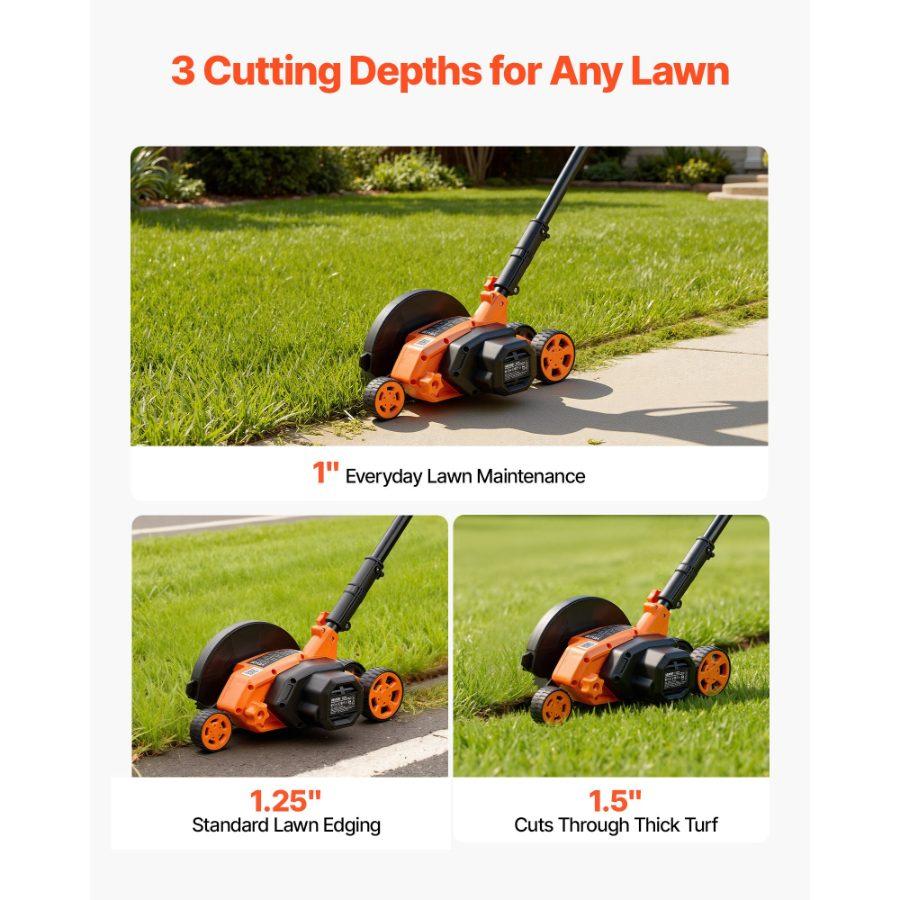 VEVOR Lawn Edger, 8-inch Blade Length, 12 Amp Electric Edger Lawn Tool ...