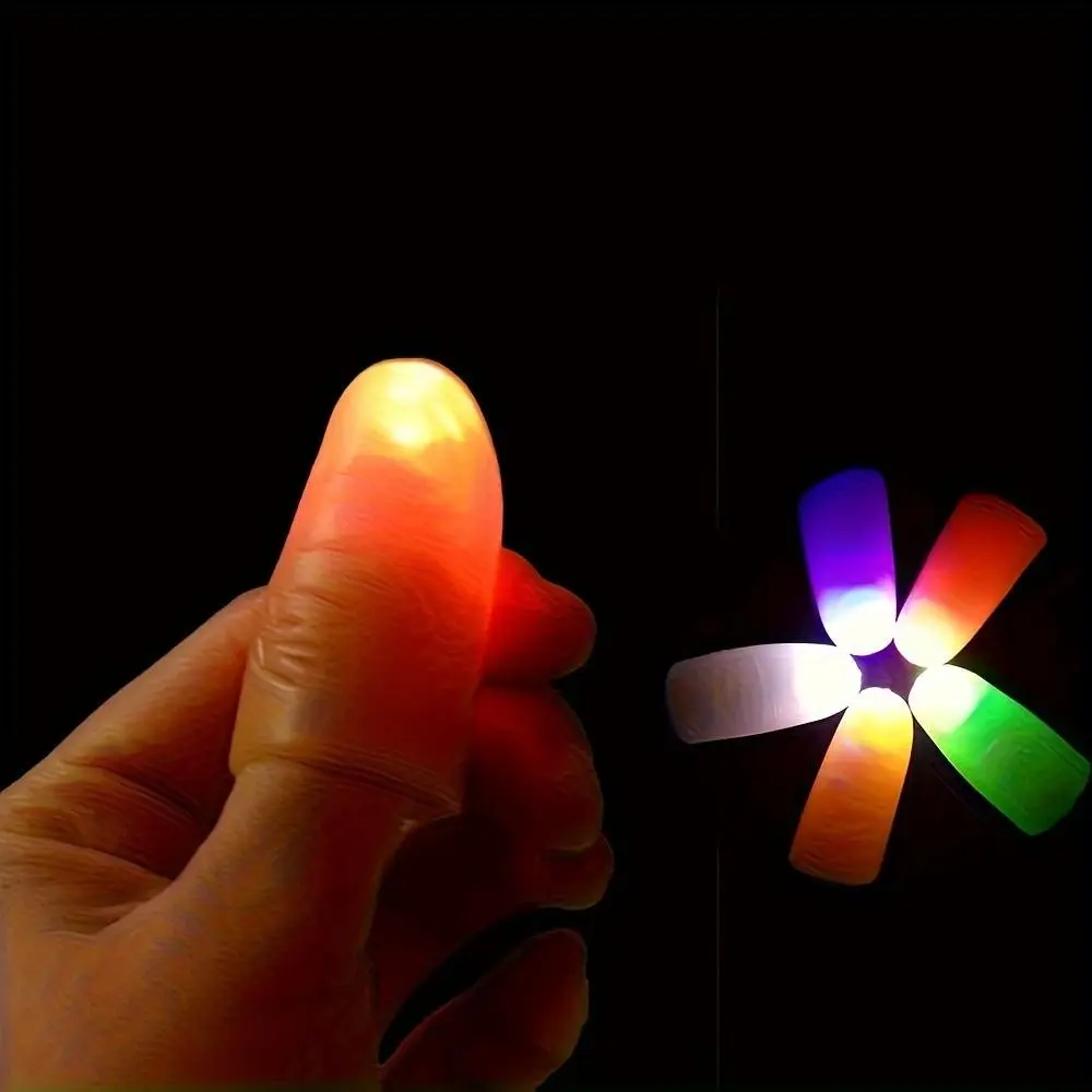 2-Pack Magic Glowing Finger Lights, Night Glow Thumb Light Toys, Stage Performance Props, Party Gifts, Fluorescent Party Supplies