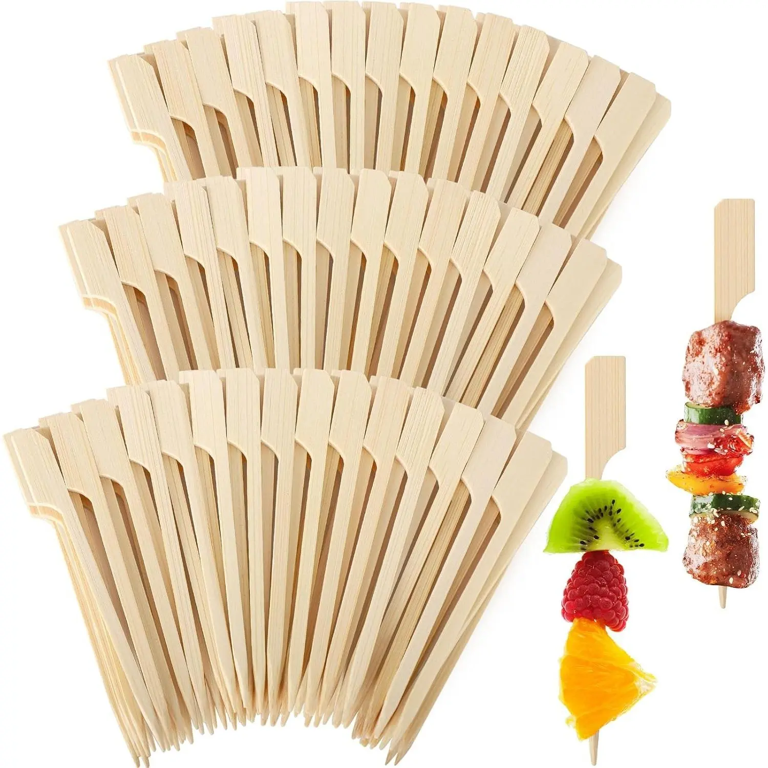 200PCS Cocktail Picks, 3.5 in Small Bamboo Skewers, Cupcake Topper Sticks