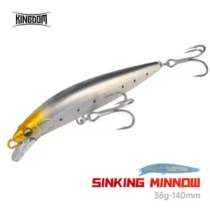 1pcs 7 Colors Subsurface Minnow Lure, 38g 140mm, Magnetic Casting System, Abs Hard Bait, Rust-Resistant Treble Hooks, Saltwater & Freshwater Fishing