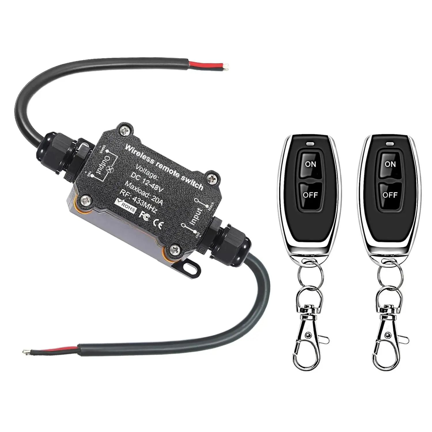 DC12V/24V/48V/20A  Remote Control  |  Remote ,164ft Long Range RF Remote Control Switches for Lighting, Water Pump,dust Collector