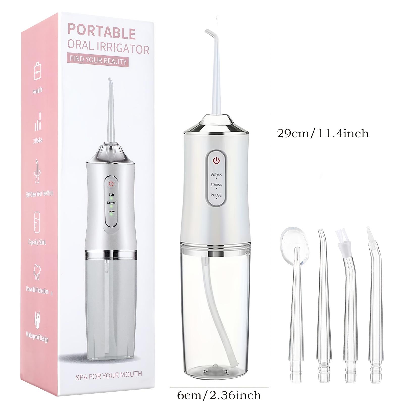 Rechargeable Water Flosser, Cordless Dental Flosser, Portable Oral Irrigator with 4 Counts Jet Tips, Waterproof Teeth Cleaner, 3 Modes Teeth Cleaning Tool for Home & Travel #TOP PICKS