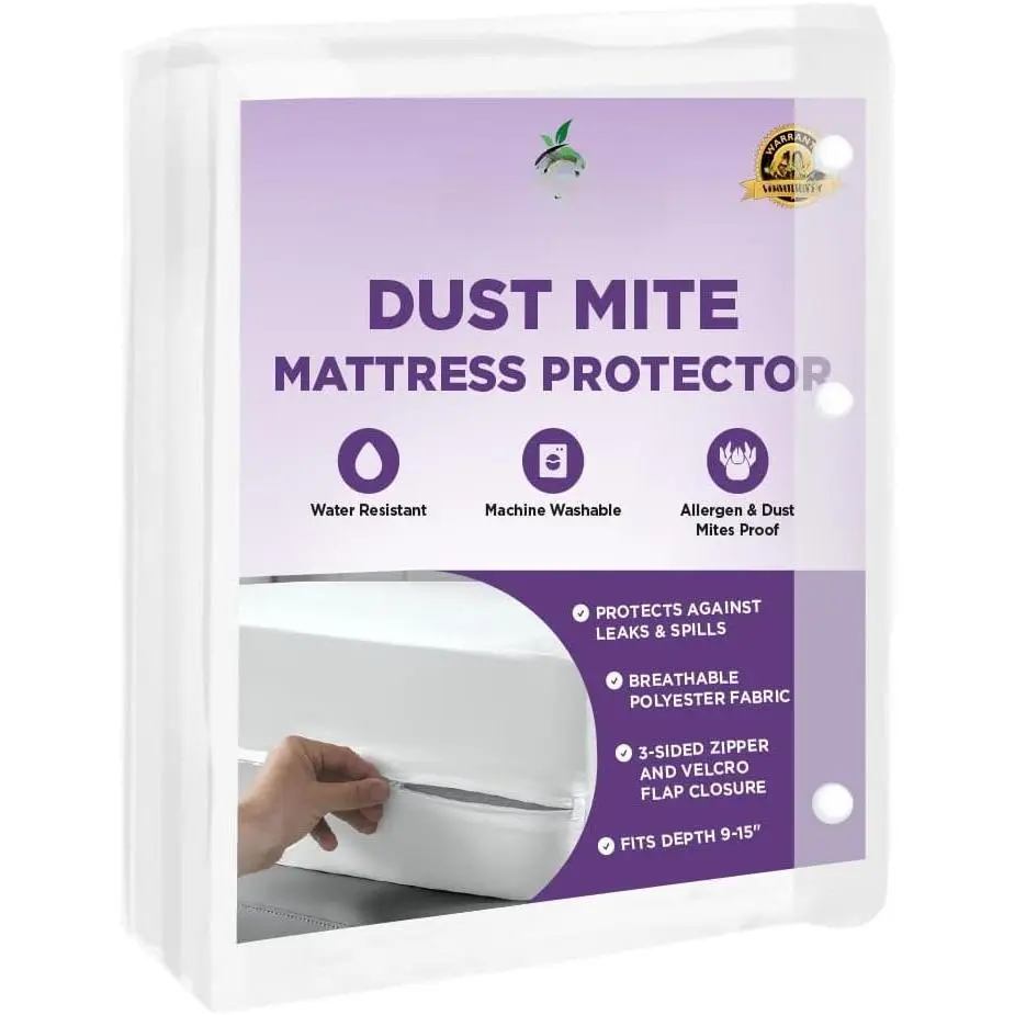 Dust Mite & Allergen Mattress Protector  60x80| Zippered |  |  | Stretchable & Breathable | Mattress Encasement Cover