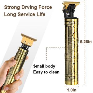 YOGINGO Professional Hair Trimmer for Men, Cordless Rechargeable Beard Trimmer Hair Clippers for Men, Metal Body Cutting Grooming Kit, Beard Shaver Barbershop, Bronze