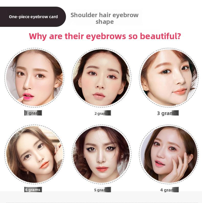 Fourth Generation Eyebrow Drawing Tool Beginner Full Set Eyebrow Pencil Eyebrow Sticker Set Eyebrow Card Eyebrow Drawing Aid Quick Eyebrow Technique