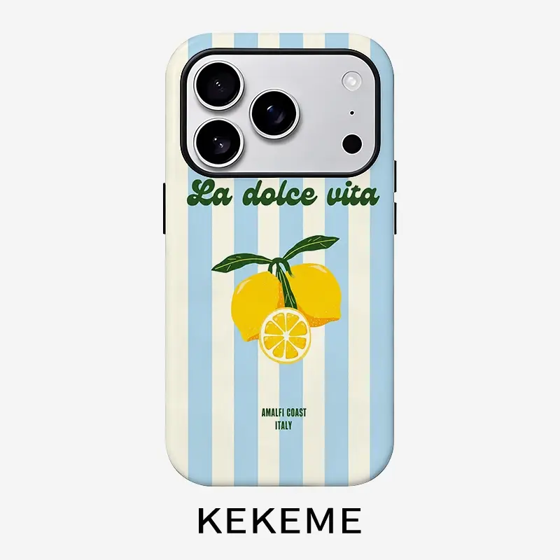 Lemon Fragrant Holiday Creative Pattern, Stylish and Unique 2-in-1 Phone Case, Durable Tpu and Anti-Drop, Suitable for iPhone 17 16 15 14 13 12 11 Plus Pro Max Air, Samsung Galaxy S Series and A Series, Gift to Friends and Family