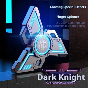 Viral Glow In Dark Fidget Spinner Luminous Infinity Black Tech Toy Stress Relief for Kids & Adults