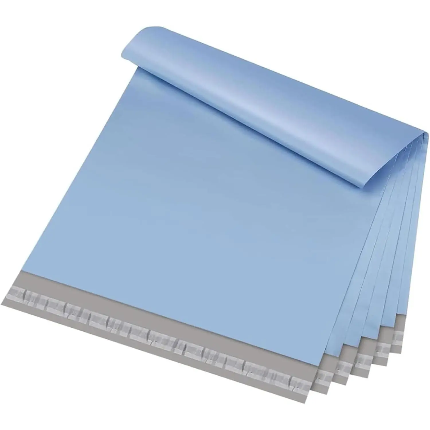 Poly Mailers 12x15.5 50PC Shipping Bags for Clothing Medium Size, Self-Seal Waterproof Poly Bags Shipping Envelopes, Durable Plastic Package Mailing Bags for Small Business, Light Blue