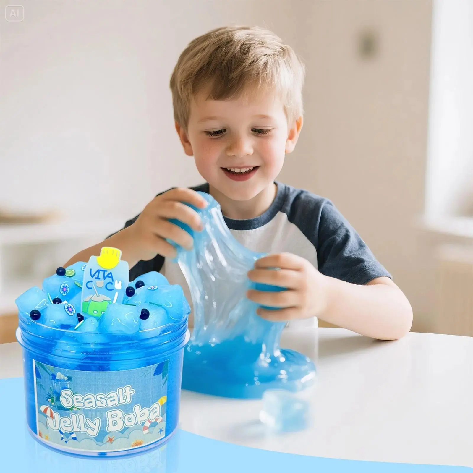 240ml Large Capacity Crunchy Slime Kit Premade Crystal Slime Super Soft And Non-Sticky Jelly Cube Slime Party Favor Gifts