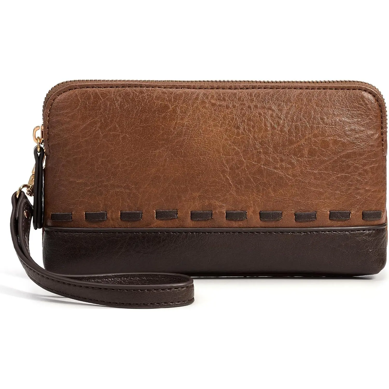 Vegan Leather Wristlet Purse  Women RFID Blocking Travel Bag Small Wallet Clutch Purses