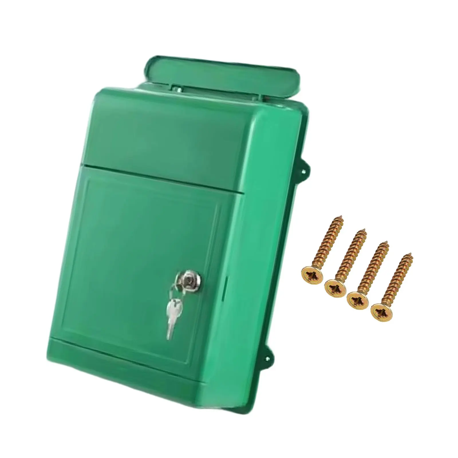 Outdoor Wall-Mounted Mailbox with Key Lock, Wide Opening, Collects Cards and Newspapers, Ideal for Schools and Parks