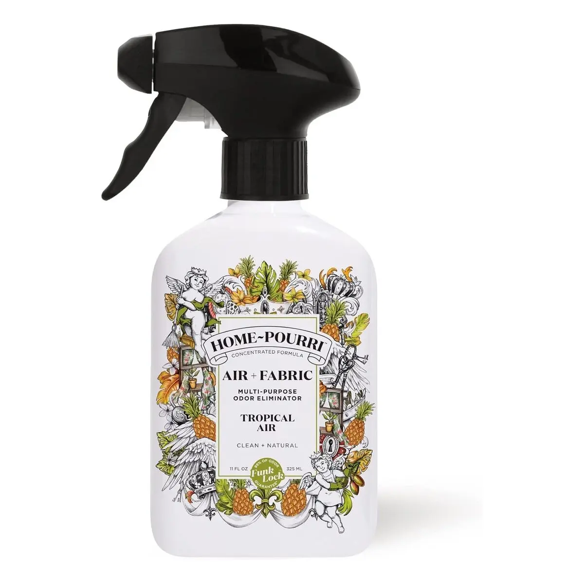 Multi-Purpose Odor Freshener Spray, Tropical Air 11 Fl Oz for Air and Fabric, Pineapple Jasmine Sandalwood Scent