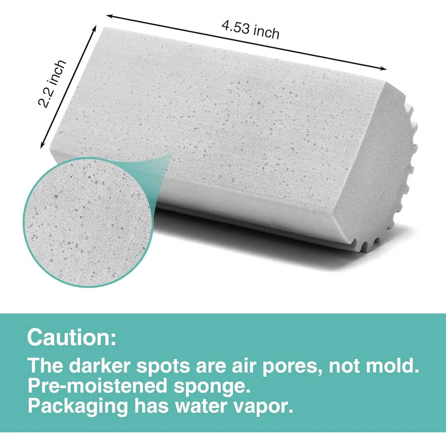 Grey Reusable Damp Dusting Sponge Duster 4-Pack, Household Cleaning Tool for Blinds, Fan Blades, Vents